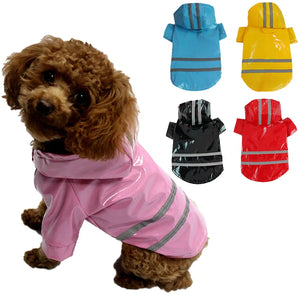 Puppy Raincoat for Small Medium Dogs Cat Waterproof Jacket Pet Outdoor Costume Apparel Chihuahua Clothes Teddy Hooded Clothing