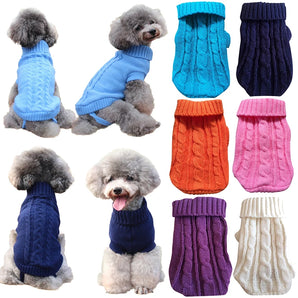 Dog Sweater Warm Dog Cat Clothes For Small Medium Large Dogs Woolly Soft Coat Outfits Chihuahua Bulldog Knitted Puppy Clothing