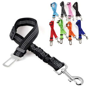 Dog accessories Pet Dog Car Seat Belt cat Leash Vehicle Belt Adjustable Cushioning Elastic Reflective Safety Rope for small Dogs