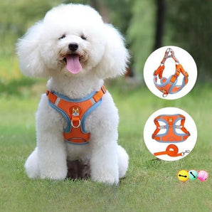 No Pull Pet Dog Harness And Leash Set Adjustable Puppy Cat Harness Vest Reflective Walking Lead Leash For Pet Small Medium Breed