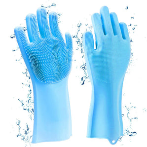 Pet Grooming Cleaning Gloves Dog Cat Bathing Shampoo Glove Scrubber Magic Dishwashing Cleanner Sponge Silicon Hair Washing Glove