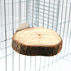 Round Wooden Squirrel Parrot Bird Perch Stand Platform Pet Bird Squirrel Chinchilla Parrot Wooden Pier Diving Platform Birds Toy