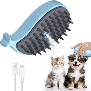 Pet Brush with Spray USB Rechargeable Fillable Bath Gel Essential Oil Cat Comb Pet Massage Tools Dog Cleaning Products Grooming