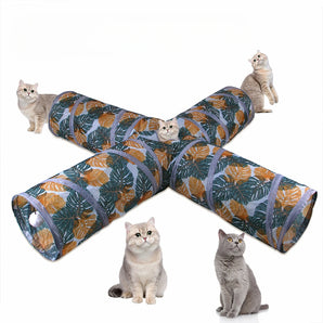 Cat Tunnel Pet Supplies S T Pass Play Tunnel Foldable Cat Tunnel Cat Toys Breathable Drill Barrel for Indoor Loud Paper