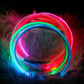 Led Usb Dog Collar Pet Dog Night Luminous Charge Collar Led Night Safety Flashing Glow Dog Loss Prevention Collar Pet Accessorie