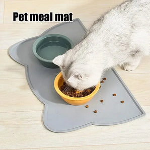 Pet Feeding Dog Cat Bowl Food Mat Pet Placemats Are Waterproof And Non-slip To Prevent Food And Water Spills Silicone