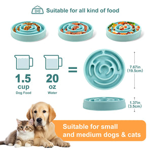 Dog Slow Feeder Bowl Pet Anti-choking Non Slip Food Feeding Dishes Plastic Puzzle Bowl for Large Medium Small Dogs Puppy