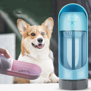 2 in 1 Portable Water Bottle for Dogs Dog Drinking Bowl for Small Large Dogs Feeding Water Dispenser Cat Dogs Outdoor Bottles