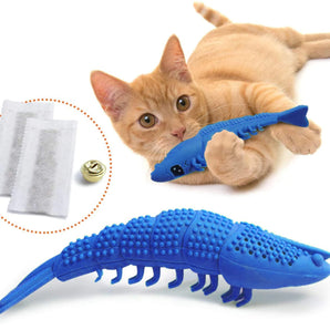 Cat Toothbrush Toy-Durable Hard Rubber - Cat Dental Care, Cat Interactive Toothbrush Chew Toy Cat Treat Toy Interactive Games