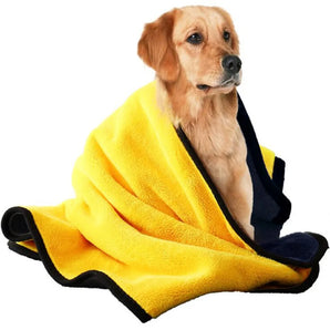 Quick-drying Pet Dog and Cat Towels Soft Fiber Towels Water-absorbent Bath Towel Convenient Pet Shop Cleaning Towel Pet Supplies