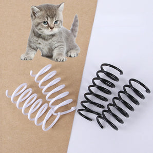 4 Pcs/bag Pack Kitten Cat Toys Interactive Cat Spring Toy Colorful Springs Cat Pet Toy Coil Spiral Springs Pet Products for Cats