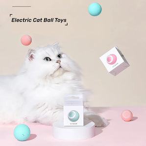 Smart Cat Toys Electric Cat Ball Automatic Rolling Ball Cat Interactive Toys Training Self-moving Kitten Toys for Indoor Playing