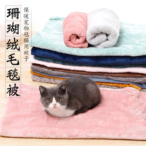 Pet Blanket Winter Warm Soft Fleece Comfortable Breathable Cat Dog Sofa Mat Pets Sleeping Bed Sheet Dogs Supplies