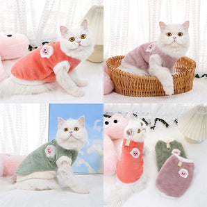 Soft Fleece Cat Clothes for Small Medium Dogs Kitten Warm Vest Puppy Cats Jacket Chihuahua Yorkies Outfits Sphynx Cat Costumes