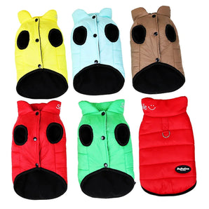 Winter Warm Dog Jacket for Small Medium Dogs Cats Coats Clothes with D Ring Yorkie Chihuahua French Bulldog Padded Outfits