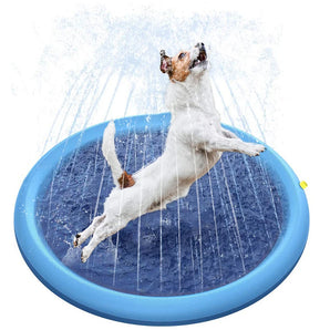 100/150/170cm Pet Sprinkler Pad Play Cooling Mat Swimming Pool Inflatable Water Spray Pad Mat Tub Summer Dogs Spray Play Bath