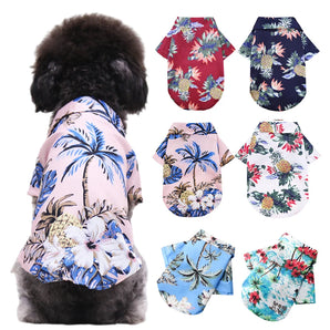 XS-5XL Hawaiian Beach Style Dog T-Shirts Thin Breathable Summer Dog Clothes for Small Dogs Puppy Pet Cat Vest Chihuahua