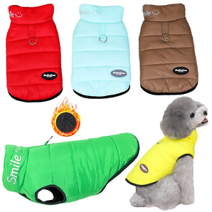 Winter Warm Dog Jacket for Small Medium Dogs Cats Coats Clothes with D Ring Yorkie Chihuahua French Bulldog Padded Outfits