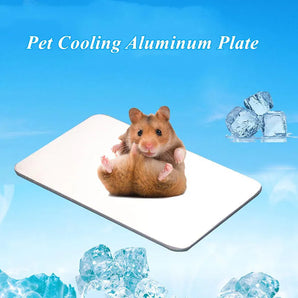 Summer Pet Cooling Pad Cooling Mat for Rabbit Bunny Hamster Puppy Kitten Guinea Pig Small Pet Cooling Plate Animals Ice Bed pad