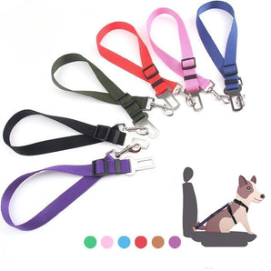 Pet Cat Dog Car Seat Belt Adjustable Pet Seat Vehicle Harness Lead Clip Safety Lever Traction Dog Collars Accessoires for Dogs