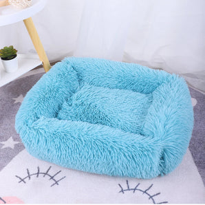 Plush Dog Cushion Beds Dogs Medium Bed Supplies Cats Large Basket Accessory Washable Kennel Small Pet Puppy For Mat & Furniture