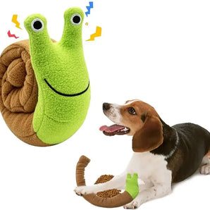 Dog Plush Squeak Toy Pet Sniffing Snails Toys Chewing Bite Resistant Tibetan Food Molar Cat Puzzle Interactive Feeder Accessorie