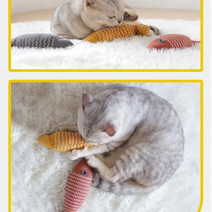 Pet Products Teeth Grinding Catnip Toys Funny Interactive Plush Cat Toy Pet Kitten Chewing Vocal Toy Fish Bite Cat Mint for Cats