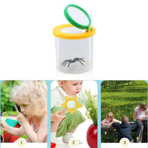 Portable Handheld Magnifying Glass Children Education Toys Insect Feeding Experimental Observation Box Magnifier