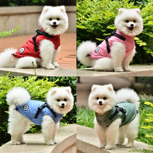 Warm Dog Coat for Small Medium Dogs Jacket Puppy Pet Clothes Reflective Winter Pet Padded Vest Yorkie Chihuahua Pug Costume