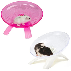 1pcs Pet Hamster Running Wheel Mute Flying Saucer Steel Axle Wheel Running Disc Toys Cage Exercise Small Animals Accessories