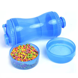 2 in 1 Outdoor Portable Pet Dog Water Bottle Puppy Food Container Dogs Cats Water Dispenser for Large Dogs Pets Accessories