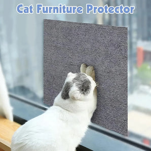 Cat Scratching Post Carpet Cats Scratch Furniture Protector Mat Carpet with Self-Adhesive Trimmable Cat Scratching