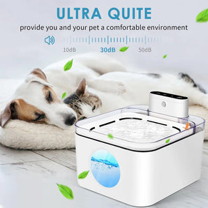 3L Rechargable Wireless Sensor Pet Cat Water Fountain Auto Drinking Fountain For Cats Dog Drinker Pet Water Dispenser Bowl