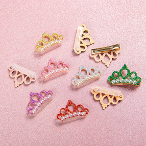 1PC Cute Pet Dog Hair Clips Small Dogs Faux Pearl Crown Shape Bows Hair Clips Cat Hair Grooming Headdress Pet Accessoires