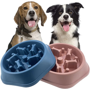 1pc Pet Cat Dog Slow Feeder Bowl Puppy Cat Slow Eating Dish Bowl Anti-Gulping Food Plate Feeding Dog Cat Food Bowl Pet Supplies