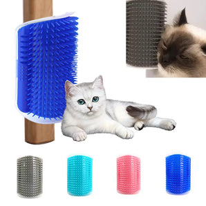 Cat Self Groomer With Catnip Soft Cats Wall Corner Massage Cat Comb Brush Rubs The Face With A Tickling Comb Pet Grooming Supply