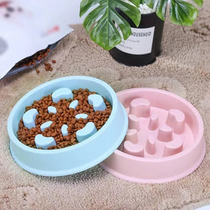 Pet Slow Food Bowl Small Dog Choke-proof Bowl Non-slip Slow Food Feeder Dog Rice Bowl Pet Supplies Available for Cats and Dogs