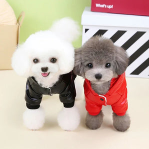 Waterproof Dog Jumpsuit Padded Puppy Onesie for Small Medium Dog Cat Down Jacket Chihuahua Shih Tzu Coats French Bulldog Apprael