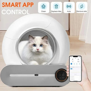 Pet Cat Smart Litter Pan Cat Litter Box Mobile App Control Litter Box Ionic Deodorisation Purifying Air Smart Litter Pan