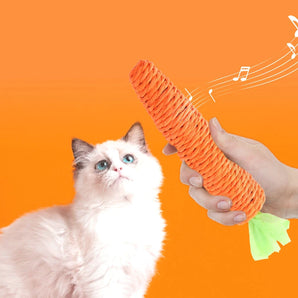 Carrot Pet Cat Toy Paper Rope Chew Toys Built-In Bell Small Animals Cute Pet Toys Pet Supplies Tooth Cleaning Toys Toys For Cats