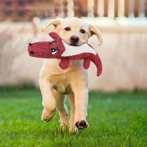 Pet Chew Toys Interactive Cartoon Animal Plush Alligator Shape Dog Sound Toy Gnawing Grinding Teeth Training Supplies