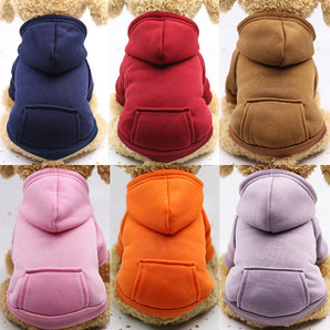 Small Dog Clothes Winter Pet Hoodie Puppy Cat Coat Jacket French Bulldog Chihuahua Yorkie Costume Pug Outfits Pets Supplies