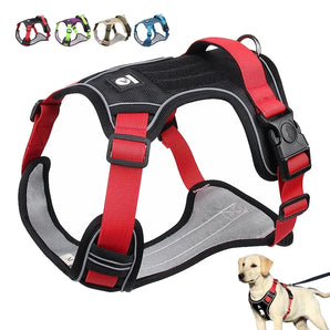 Medium Large Dog Harnesses Collar Labrador Army Reflective Adjustable Harness Oxford Cloth Pet Vest Training Hound Walk the Dog