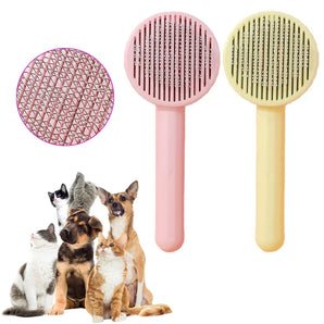 Dog Comb Pet Hair Removal Comb for Cats Dogs Massage Self Cleaning Slicker Brush Kitten Combs Puppy Dog Grooming Supplies