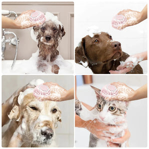 Pet Shower Brush Silicone Material Dog Bath Massage Hair Cleaning Brush Can Be Filled With Bath Gel Pet Cleaning Products