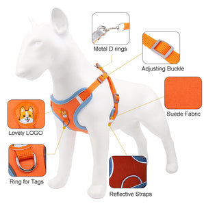 No Pull Pet Dog Harness And Leash Set Adjustable Puppy Cat Harness Vest Reflective Walking Lead Leash For Pet Small Medium Breed