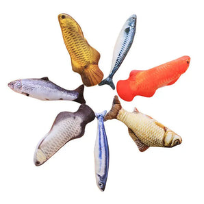 20CM Pet Cat Toy Fish Built-In Cotton Battery-Free Ordinary Simulation Fish Cat Interactive Entertainment Play Cat Toys