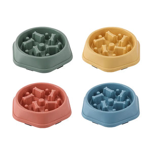 1pc Pet Cat Dog Slow Feeder Bowl Puppy Cat Slow Eating Dish Bowl Anti-Gulping Food Plate Feeding Dog Cat Food Bowl Pet Supplies