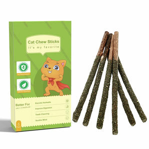 Natural Catnip Molar Toothpaste Stick, Matatabi, Actinidia, Fruit, Silvervine, Cat Snacks Sticks, Pet Cleaning, 2 Pcs, 5Pcs