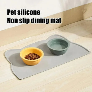 Pet Feeding Dog Cat Bowl Food Mat Pet Placemats Are Waterproof And Non-slip To Prevent Food And Water Spills Silicone